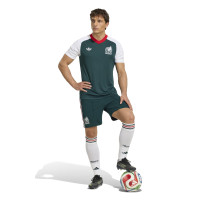 adidas Mexico Pre-Match Trainingsshirt 2026-2028 Wit Donkergroen