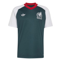 adidas Mexico Pre-Match Trainingsshirt 2026-2028 Wit Donkergroen