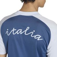 adidas Italië Pre-Match Trainingsshirt 2026-2028 Blauw Wit