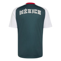 adidas Mexico Pre-Match Trainingsshirt 2026-2028 Wit Donkergroen