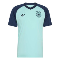 adidas Duitsland Pre-Match Trainingsshirt 2026-2028 Turquoise Donkerblauw