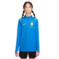 Nike Brazil Academy Pro 1/4-Zip Tracksuit 2026-2028 Kids Blue Green Yellow