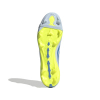 adidas Predator League FT Gras Voetbalschoenen (FG) Lichtblauw Blauw Geel