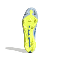 adidas Predator League Veterloze Gras Voetbalschoenen (FG) Lichtblauw Blauw Geel