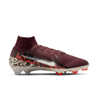 Nike Zoom Mercurial Superfly 10 Elite Gras Football Boots (FG) Burgundy Silver Orange