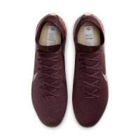 Nike Zoom Mercurial Superfly 10 Elite Gras Football Boots (FG) Burgundy Silver Orange