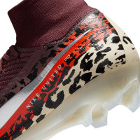 Nike Zoom Mercurial Superfly 10 Elite Gras Football Boots (FG) Burgundy Silver Orange