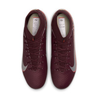 Nike Zoom Mercurial Superfly 10 Academy Gras / Kunstgras Voetbalschoenen (MG) Bordeauxrood Zilver Oranje
