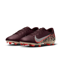 Nike Zoom Mercurial Vapor 16 Academy Grass/Artificial Grass Football Boots (MG) Burgundy Silver Orange
