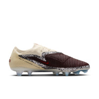 Nike Phantom 6 Low Elite Gras Voetbalschoenen (FG) Gebroken Wit Bordeauxrood Rood