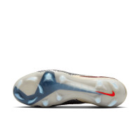 Nike Phantom 6 Low Elite Gras Voetbalschoenen (FG) Gebroken Wit Bordeauxrood Rood