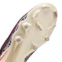 Nike Phantom 6 High Academy Gras / Kunstgras Voetbalschoenen (MG) Gebroken Wit Bordeauxrood Rood