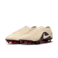 Nike Tiempo Maestro Elite Gras Voetbalschoenen (FG) Gebroken Wit Bordeauxrood Zilver