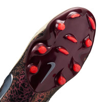 Nike Tiempo Maestro Elite Gras Voetbalschoenen (FG) Gebroken Wit Bordeauxrood Zilver