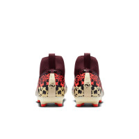 Nike Zoom Mercurial Superfly 10 Academy Grass/Artificial Grass Football Boots (MG) Kids Burgundy Silver Orange