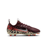Nike Zoom Mercurial Vapor 16 Academy Gras / Kunstgras Voetbalschoenen (MG) Kids Bordeauxrood Zilver Oranje