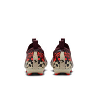 Nike Zoom Mercurial Vapor 16 Academy Gras / Kunstgras Voetbalschoenen (MG) Kids Bordeauxrood Zilver Oranje