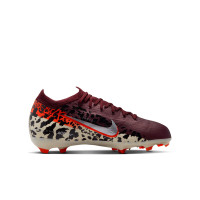 Nike Zoom Mercurial Vapor 16 Pro Grass/Artificial Grass Football Boots (MG) Kids Burgundy Silver Orange