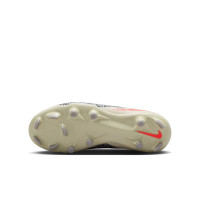 Nike Phantom 6 Low Pro Gras / Kunstgras Voetbalschoenen (MG) Kids Gebroken Wit Bordeauxrood Rood