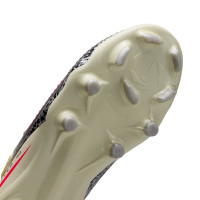 Nike Phantom 6 Low Pro Gras / Kunstgras Voetbalschoenen (MG) Kids Gebroken Wit Bordeauxrood Rood