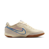 Nike Tiempo Streetgato Straatvoetbalschoenen Gebroken Wit Blauw Donkerblauw Roze