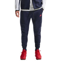 Nike Tech Fleece Sportswear Sweat Pants Dark Blue Bright Red