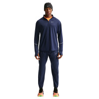 Nike Miler UV Training sweater 1/4-Zip Dark Blue Silver