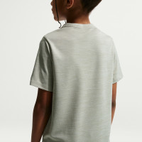 Nike Miler Trainingsshirt Kids Grijsgroen Grijs