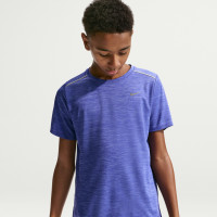 Nike Miler Trainingsshirt Kids Paars Zilver