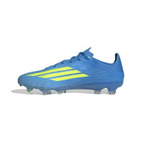 adidas F50 Pro Gras Voetbalschoenen (FG) Blauw Neongeel
