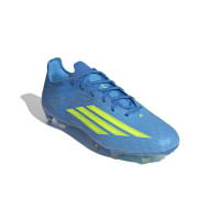 adidas F50 Pro Gras Voetbalschoenen (FG) Blauw Neongeel