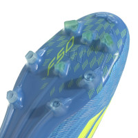 adidas F50 Pro Gras Voetbalschoenen (FG) Blauw Neongeel