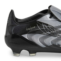 adidas F50 Tunit Y-3 Elite Gras Voetbalschoenen (FG) Zwart Zilvergrijs