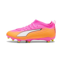 PUMA Ultra 6 Match Gras / Kunstgras Voetbalschoenen (MG) Kids Felroze Blauw Geel
