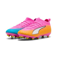 PUMA Ultra 6 Match Gras / Kunstgras Voetbalschoenen (MG) Kids Felroze Blauw Geel