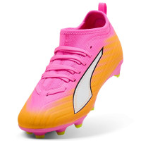 PUMA Ultra 6 Match Gras / Kunstgras Voetbalschoenen (MG) Kids Felroze Blauw Geel
