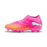 PUMA Future 9 Pro Gras / Kunstgras Voetbalschoenen (MG) Kids Felroze Blauw Geel