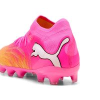 PUMA Future 9 Pro Gras / Kunstgras Voetbalschoenen (MG) Kids Felroze Blauw Geel