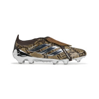 adidas Predator Elite FT Wales Bonner Gras Voetbalschoenen (FG) Donkerbruin Bruin Metallic Zilver