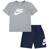 Ensemble d'été Nike Club pour enfants d'âge préscolaire gris bleu foncé blanc