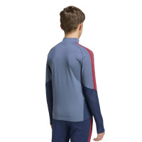 adidas Bayern Munich Tracksuit 1/4-Zip 2026-2027 Kids Dark Blue Red Gold