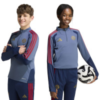 adidas Bayern Munich Training sweater 1/4-Zip 2026-2027 Kids Dark Blue Red Gold