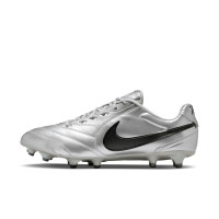 Nike Tiempo Ligera Pro Gras (FG) Metallic Silver Black Football Boots