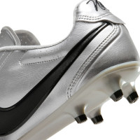 Nike Tiempo Ligera Pro Gras (FG) Metallic Silver Black Football Boots