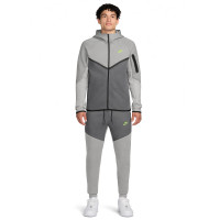 Nike Tech Fleece Sportswear Trainingspak Grijs Donkergrijs Felgroen