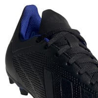 adidas X 18.4 Kids Voetbalschoenen FG Zwart Blauw
