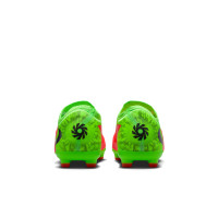 Nike Phantom 6 Low Haaland Pro Gras / Kunstgras Voetbalschoenen (MG) Kids Felgroen Rood Zwart
