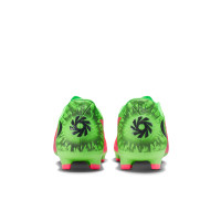 Nike Phantom 6 Low Haaland Academy Gras / Kunstgras Voetbalschoenen (MG) Felgroen Rood Zwart