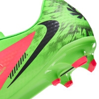 Nike Phantom 6 Low Haaland Academy Gras / Kunstgras Voetbalschoenen (MG) Felgroen Rood Zwart
