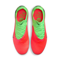 Nike Phantom 6 Low Haaland Elite Gras Voetbalschoenen (FG) Felgroen Rood Zwart